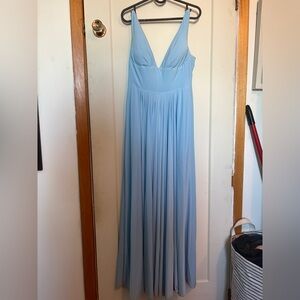 Elegant Blue Sleeveless Dress